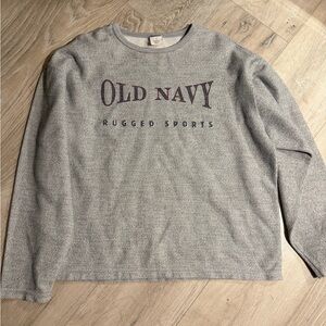 Old‎ Navy Heather Gray Sweatshirt with Red Lettering